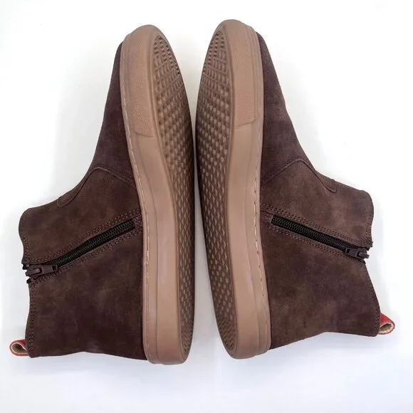 SIZE 6 Youth 39 Boys Mini Boden Brown Leather Green Camo Boots - Picture 9 of 10